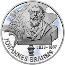 Johannes Brahms - 120. výročí úmrtí stříbro proof